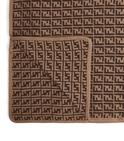 fendi baby blanket brown|Fendi throw blanket.